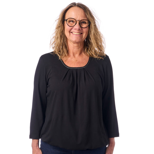 Patina - modell Sara - 3/4 ärm - ekologisk bambu – Svart