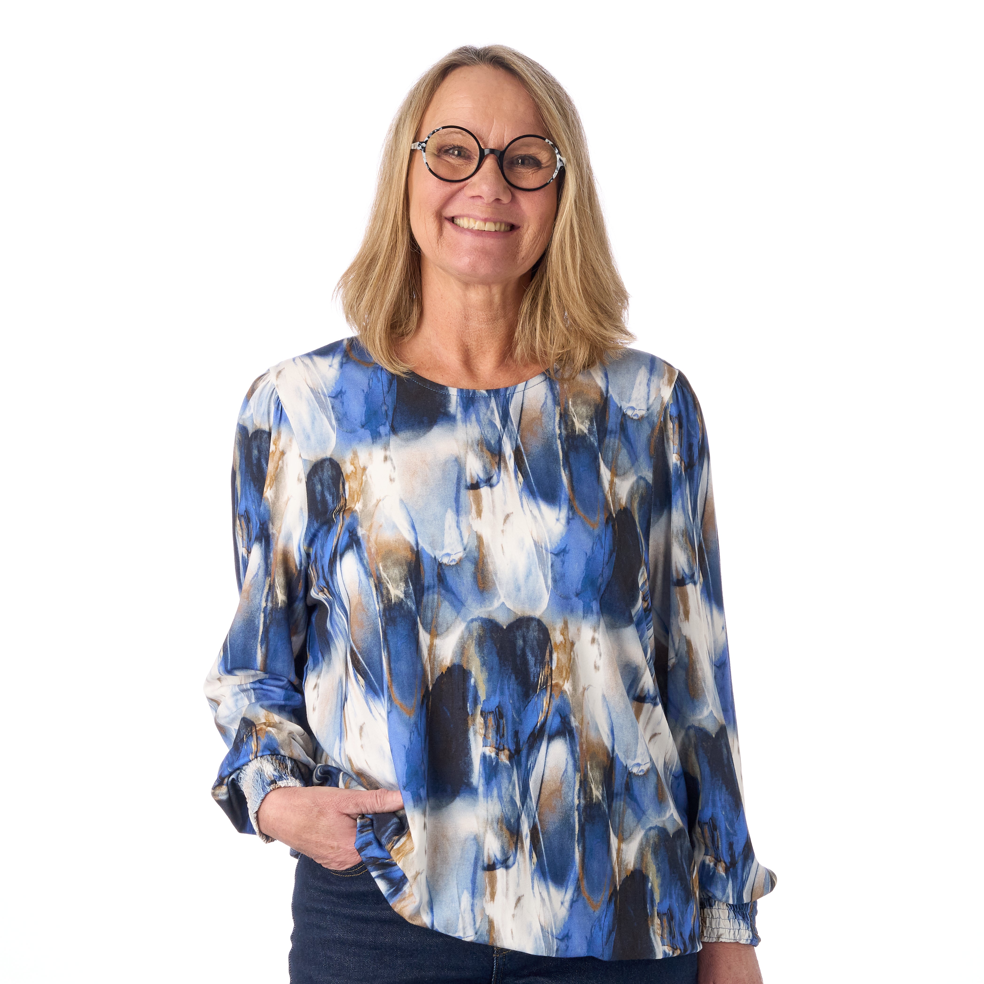 Brandtex blus i mjuk viskos