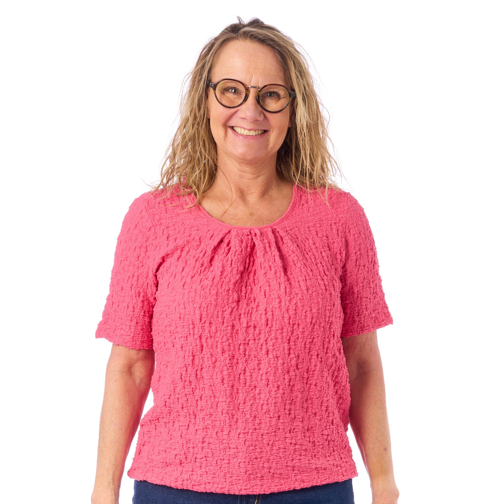 Patina - modell Sara - Kortärmad - Crêpestruktur