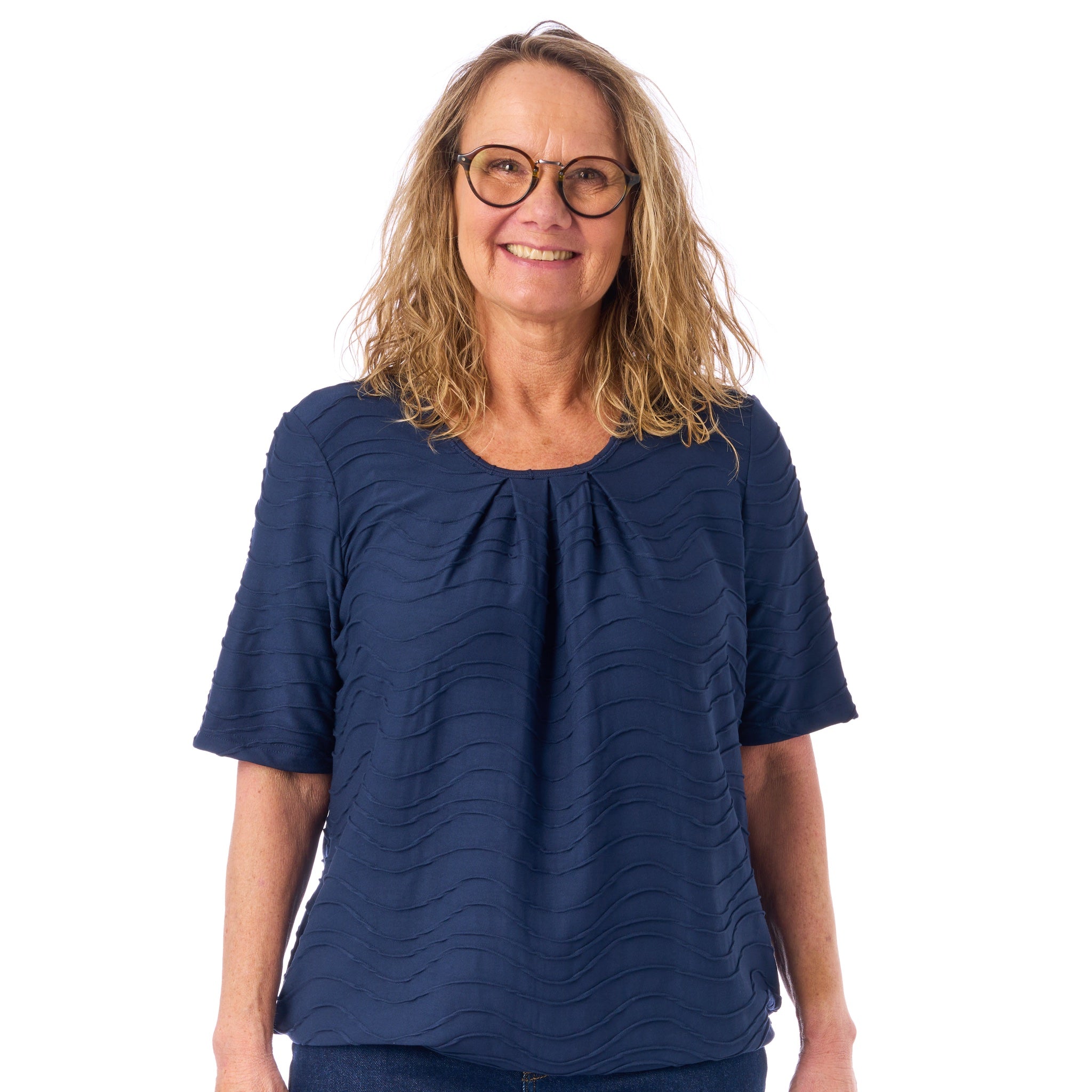 Patina - model Sara - kort ärm - mjuk jacquardviskos