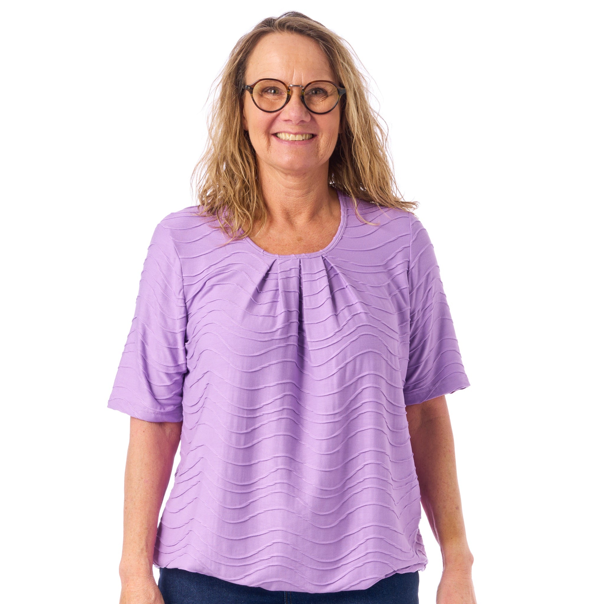 Patina - model Sara - kort ärm - mjuk jacquardviskos