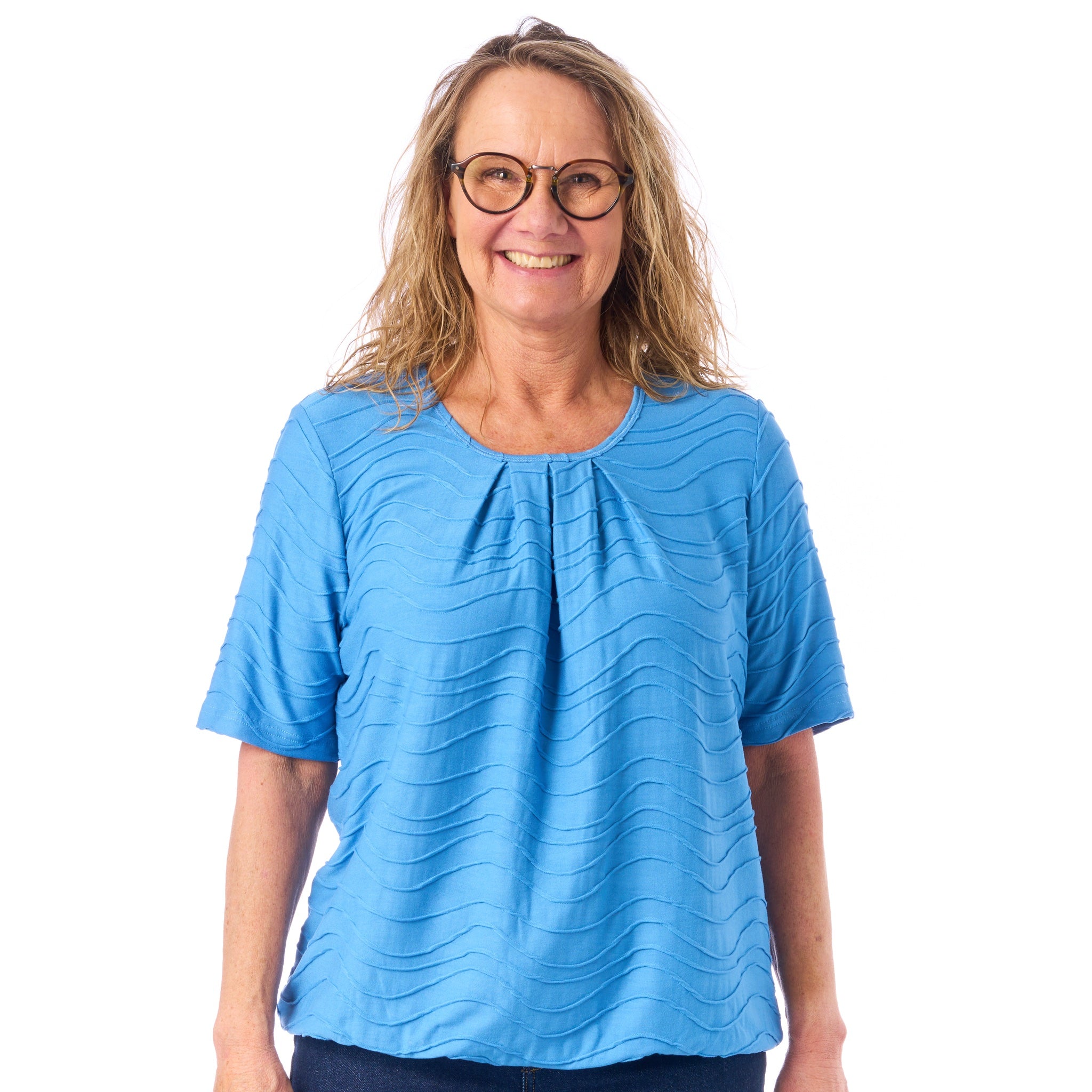 Patina - model Sara - kort ärm - mjuk jacquardviskos