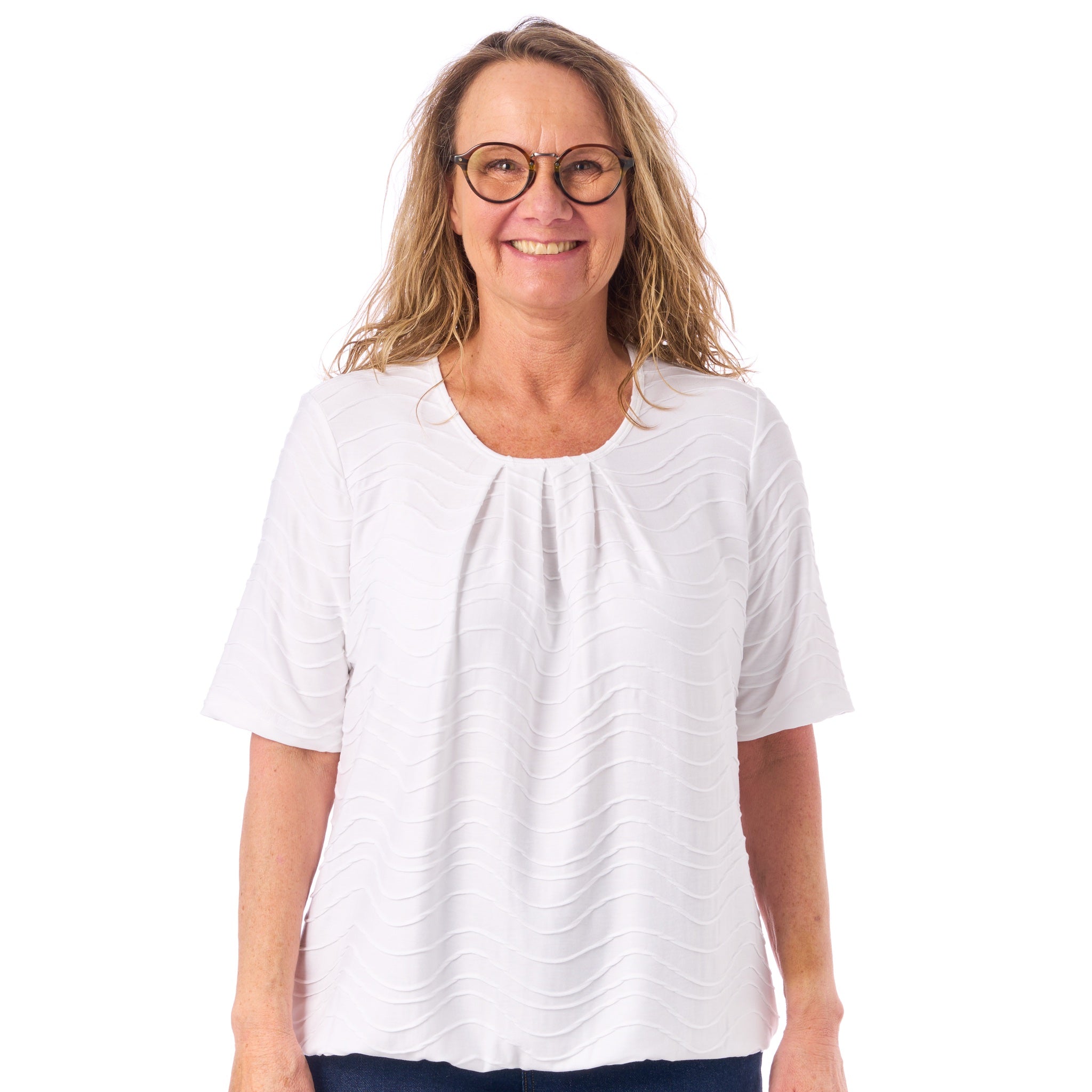 Patina - model Sara - kort ärm - mjuk jacquardviskos