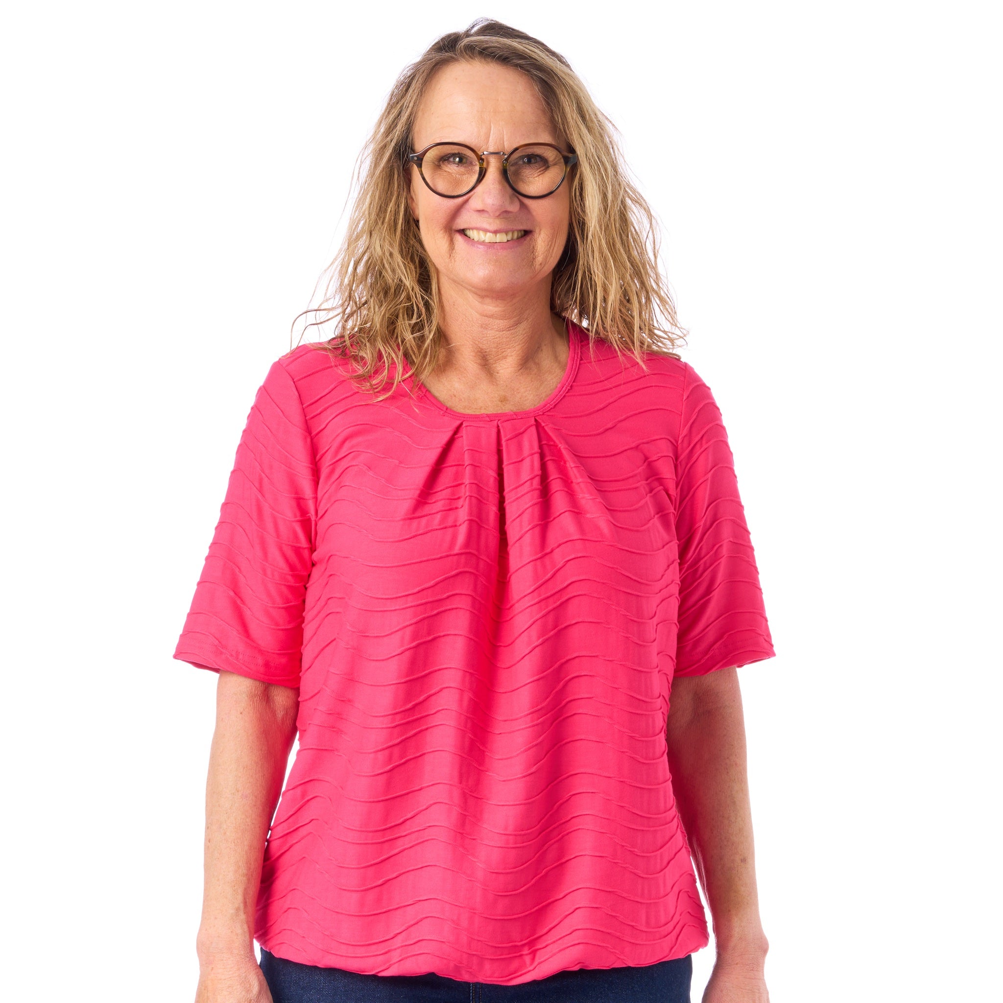 Patina - model Sara - kort ärm - mjuk jacquardviskos