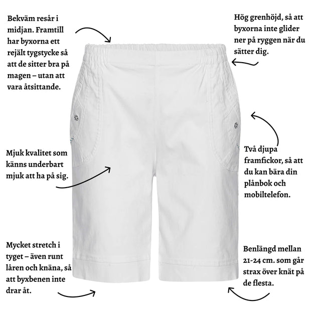 Patina shorts med fickor - 21-24 cm.