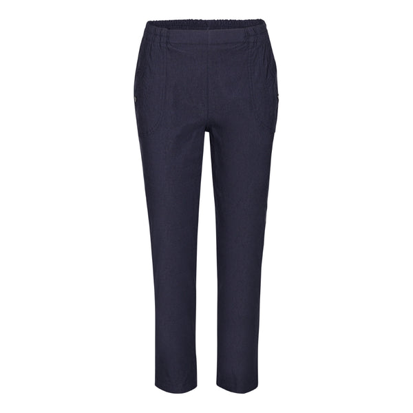Varm vinterbyxa med fickor från Patina – 70-72 cm. – Marinblå